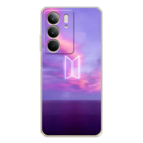 Чехол с принтом «BTS логотип» для Realme C73 5G Чехол с принтом «BTS логотип» для Realme C73 5G
