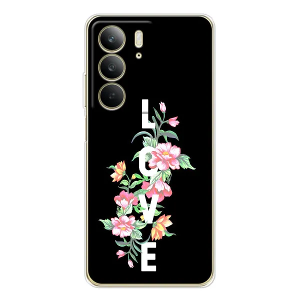 Чехол с принтом «Цветы LOVE» для Realme C73 5G Чехол с принтом «Цветы LOVE» для Realme C73 5G