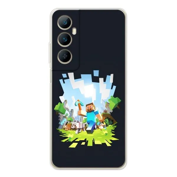 Чехол с принтом «персонажи Minecraft» для Realme C75