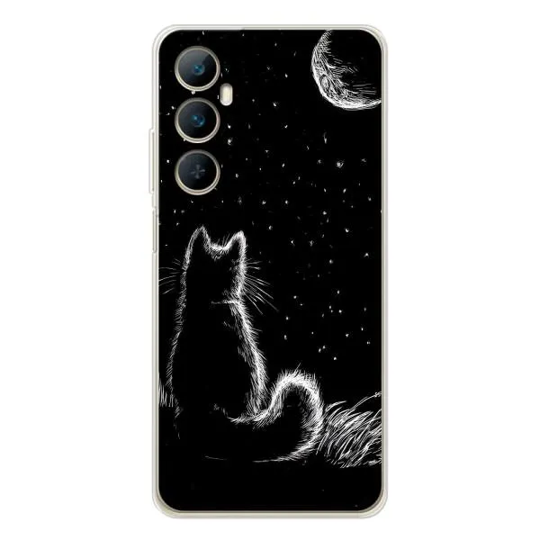 Чехол с принтом «Котик и луна» для Realme C75