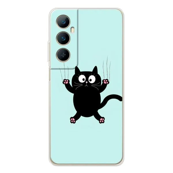 Чехол с принтом «Падающий кот» для Realme C75