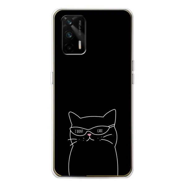 Чехол с принтом «Равнодушный кот» для Realme GT 5G Чехол с принтом «Равнодушный кот» для Realme GT 5G