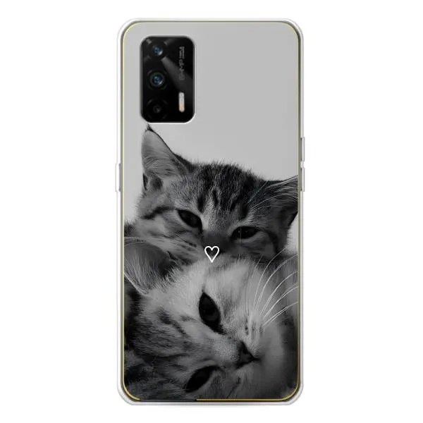 Чехол с принтом «Пара котов» для Realme GT 5G Чехол с принтом «Пара котов» для Realme GT 5G