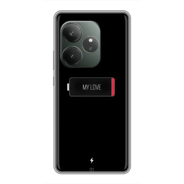 Чехол с принтом «Love battery» для Realme GT 6 Чехол с принтом «Love battery» для Realme GT 6