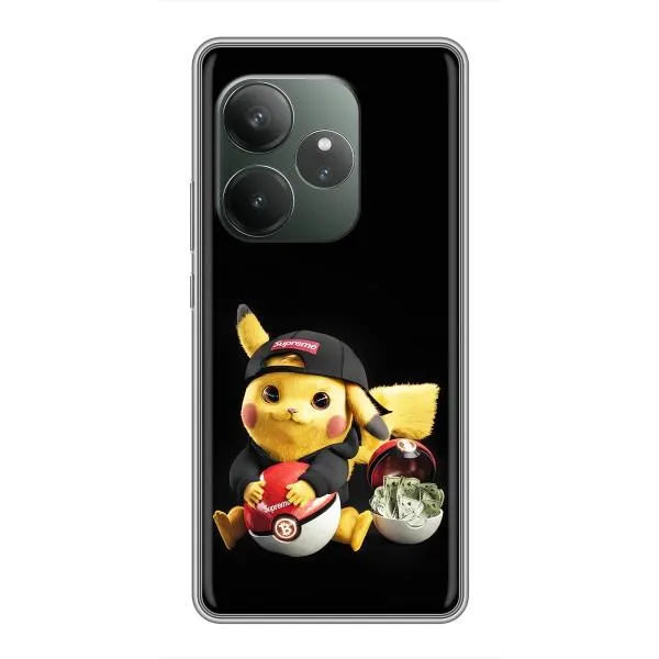 Чехол с принтом «Пикачу» для Realme GT 6 Чехол с принтом «Пикачу» для Realme GT 6