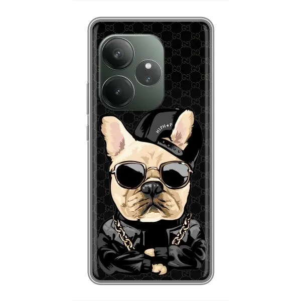 Чехол с принтом «Стильная собака» для Realme GT 6 Чехол с принтом «Стильная собака» для Realme GT 6
