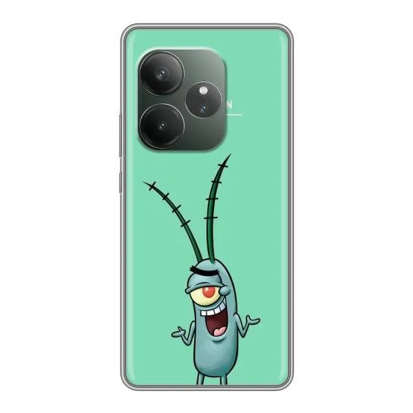 Чехол с принтом «Персонаж Планктон» для Realme GT 6 Чехол с принтом «Персонаж Планктон» для Realme GT 6