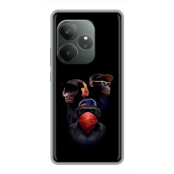 Чехол с принтом «Три обезьяны» для Realme GT 6 Чехол с принтом «Три обезьяны» для Realme GT 6