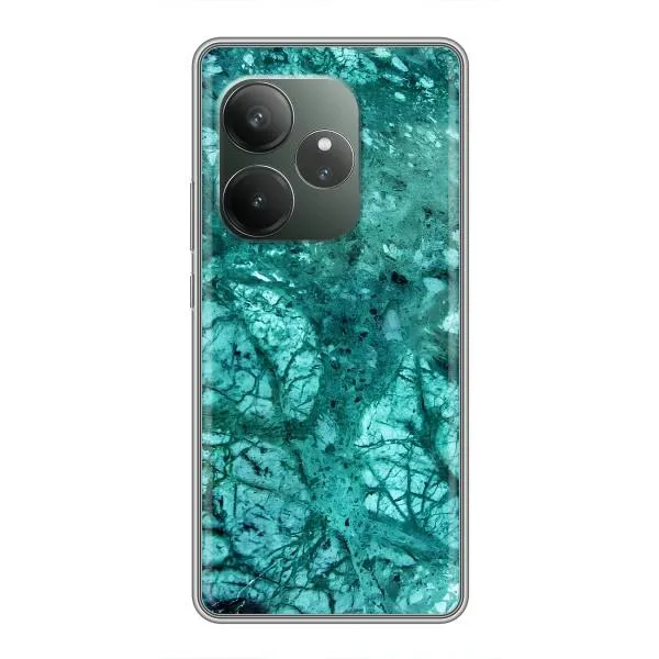 Чехол с принтом «Зеленый мрамор» для Realme GT 6