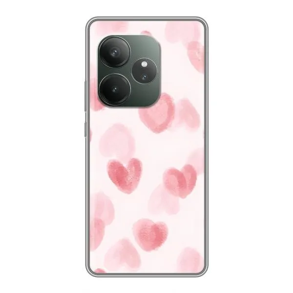 Чехол с принтом «Розовые сердечки» для Realme GT 6T