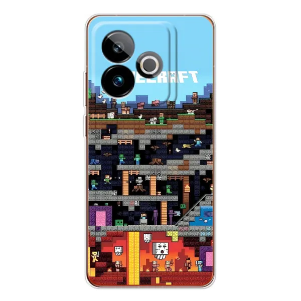 Чохол з принтом «фон Minecraft» для Realme GT 7 Чохол з принтом «фон Minecraft» для Realme GT 7