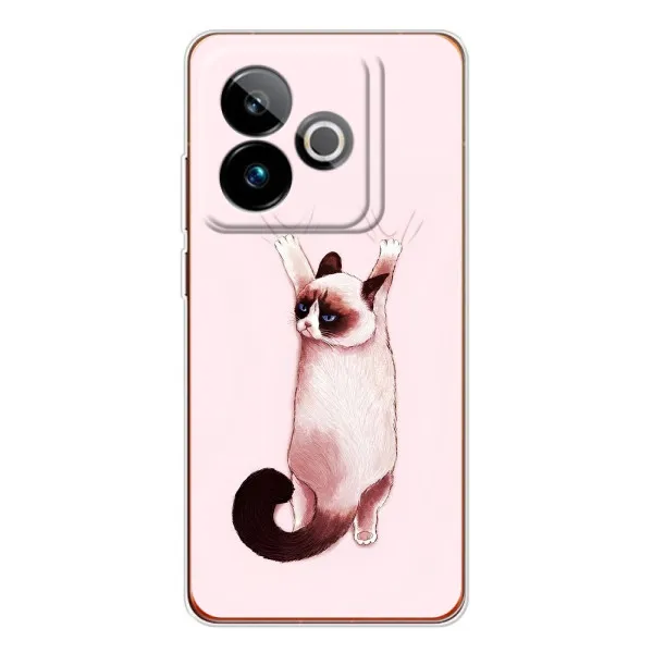 Чехол с принтом «Котик падает» для Realme GT 7