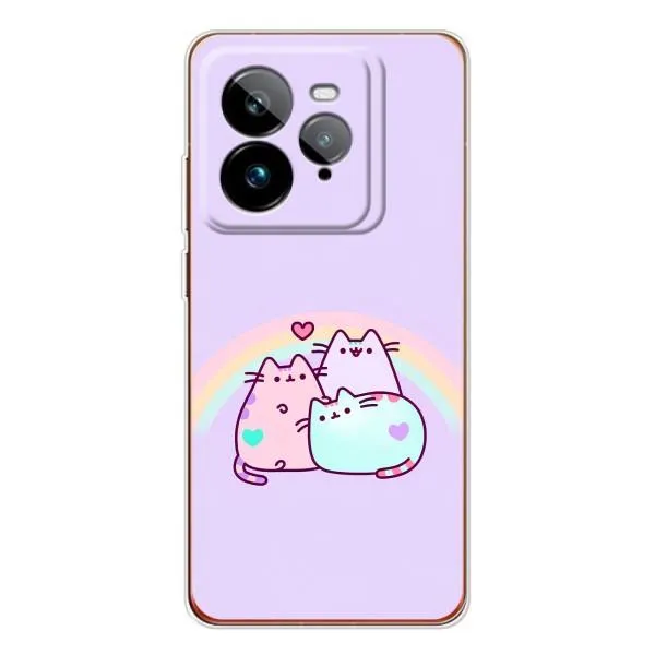 Чохол з принтом «Радужний котик» для Realme GT 7Pro Чохол з принтом «Радужний котик» для Realme GT 7Pro