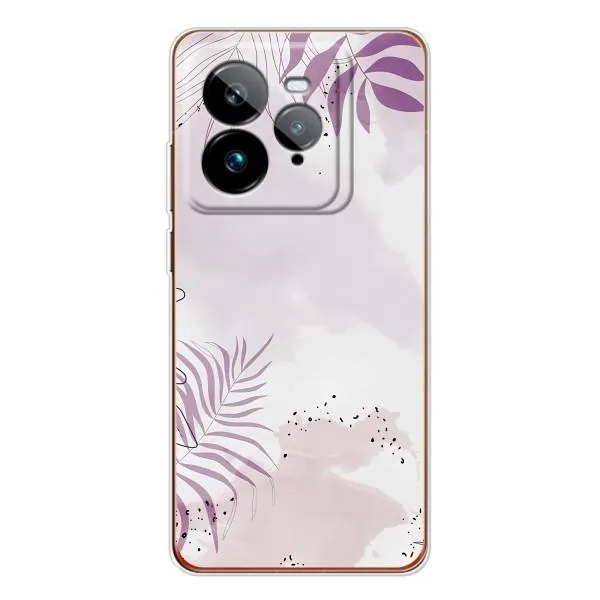 Чехол с принтом «Фиолетовые листья» для Realme GT 7Pro