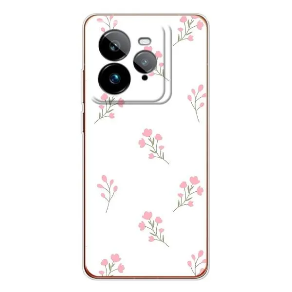 Чехол с принтом «Розовые цветы» для Realme GT 7Pro