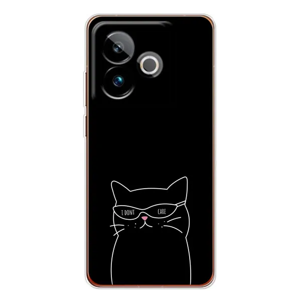 Чохол з принтом «Байдужий кіт» для Realme GT 7T Чохол з принтом «Байдужий кіт» для Realme GT 7T