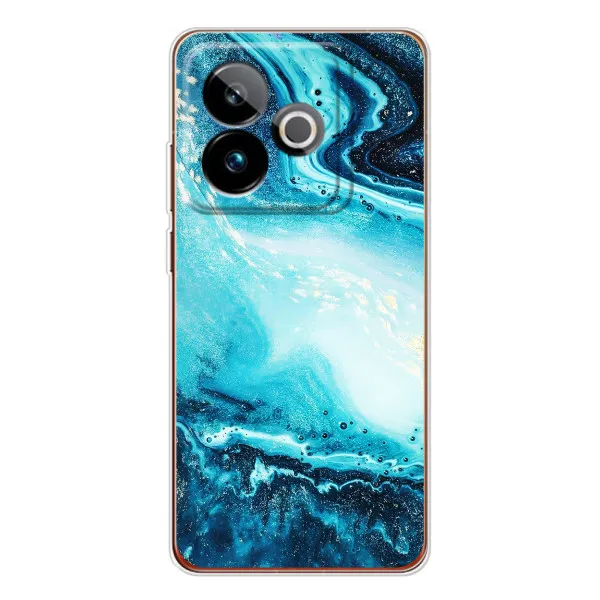 Чехол с принтом «Голубой мрамор» для Realme GT 7T Чехол с принтом «Голубой мрамор» для Realme GT 7T