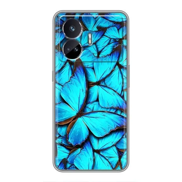 Чехол с принтом «Синие бабочки» для Realme GT Neo 5 Чехол с принтом «Синие бабочки» для Realme GT Neo 5