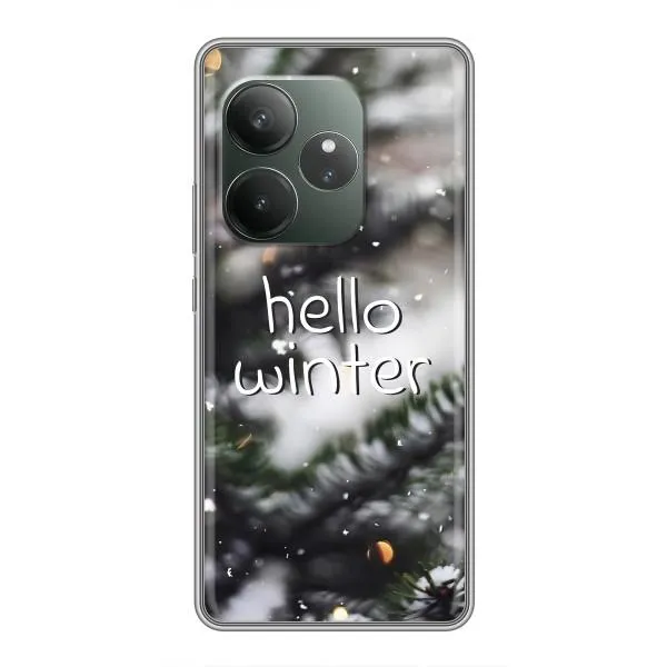 Чехол с принтом «Hello winter» для Realme GT Neo 6 SE