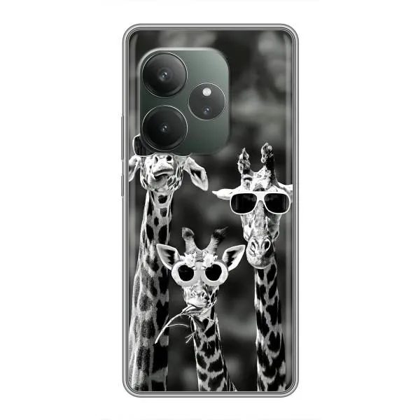 Чехол с принтом «Жирафы в очках» для Realme GT Neo 6 SE