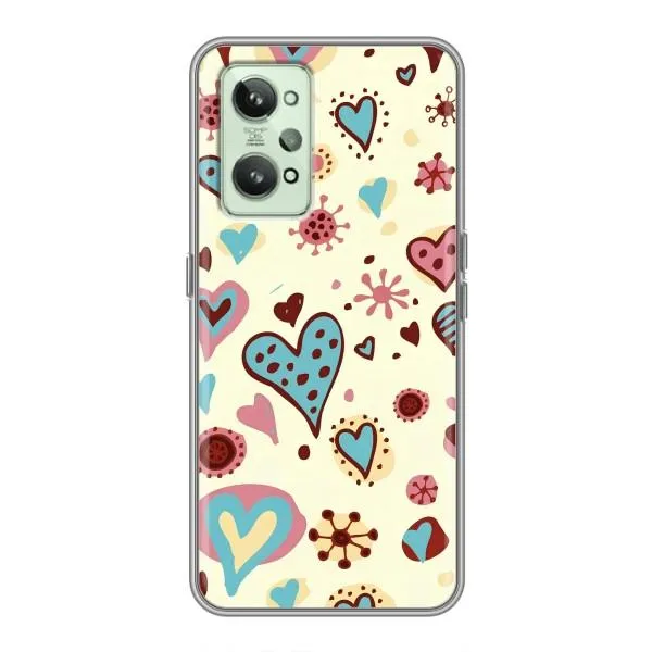 Чехол с принтом «Сердечки» для Realme GT2