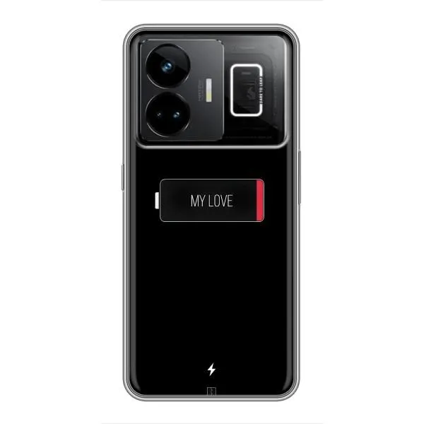Чехол с принтом «Love battery» для Realme GT3 Чехол с принтом «Love battery» для Realme GT3