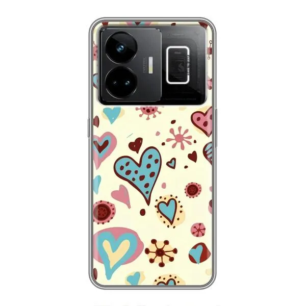 Чехол с принтом «Сердечки» для Realme GT3 Чехол с принтом «Сердечки» для Realme GT3