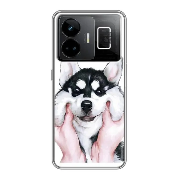 Чехол с принтом «Довольный Хаски» для Realme GT3 Чехол с принтом «Довольный Хаски» для Realme GT3