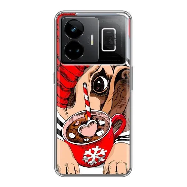 Чехол с принтом «Собачка в шапке» для Realme GT3 Чехол с принтом «Собачка в шапке» для Realme GT3