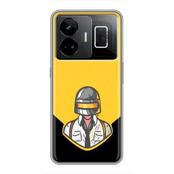 Чехол с принтом «Пабг в шлеме» для Realme GT3 Чехол с принтом «Пабг в шлеме» для Realme GT3