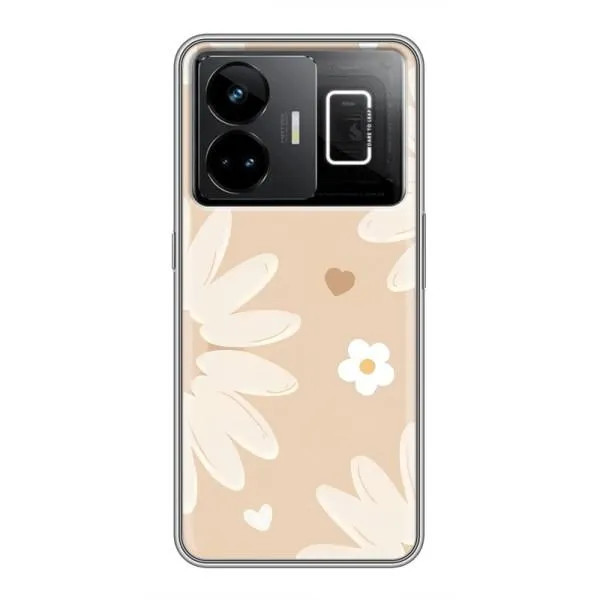 Чехол с принтом «Бежевые цветы» для Realme GT3
