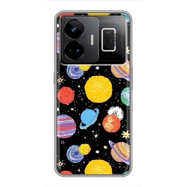 Чехол с принтом «Рисованные планеты» для Realme GT3 Чехол с принтом «Рисованные планеты» для Realme GT3
