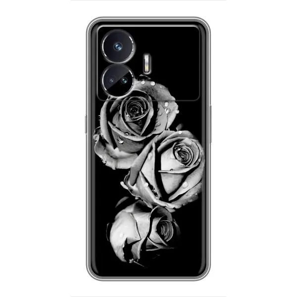 Чехол с принтом «Черная роза» для Realme GT5 Чехол с принтом «Черная роза» для Realme GT5