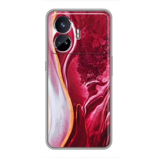Чехол с принтом «Мрамор красный» для Realme GT5 Чехол с принтом «Мрамор красный» для Realme GT5