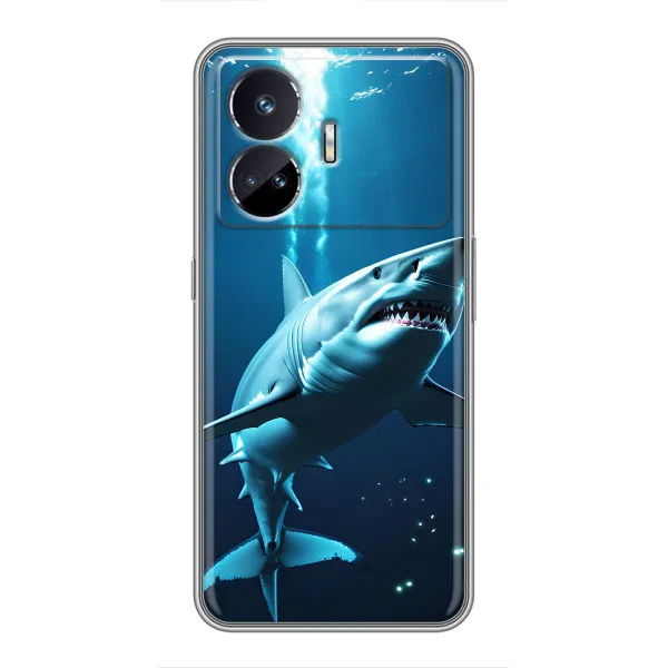 Чехол с принтом «Акула под водой» для Realme GT5 Чехол с принтом «Акула под водой» для Realme GT5