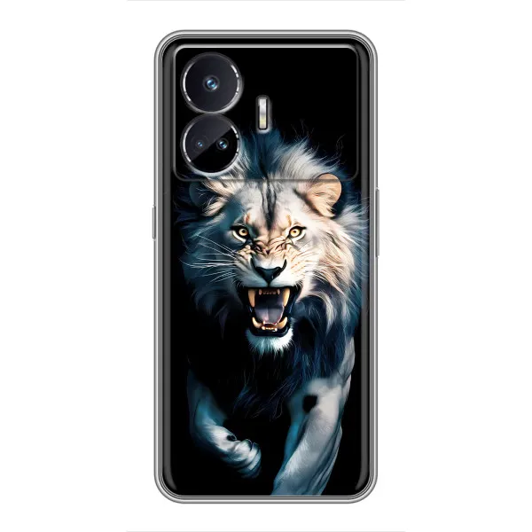 Чехол с принтом «Лев в темноте» для Realme GT5 Чехол с принтом «Лев в темноте» для Realme GT5