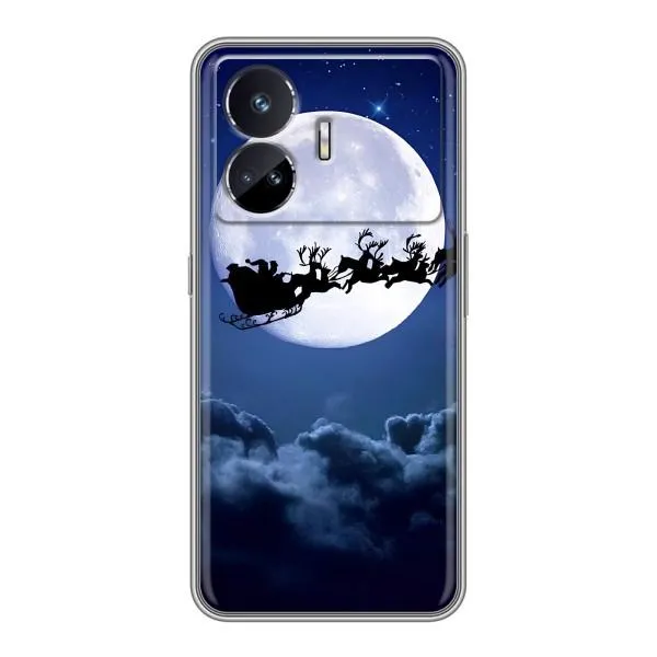 Чехол с принтом «Санта - луна» для Realme GT5 Чехол с принтом «Санта - луна» для Realme GT5
