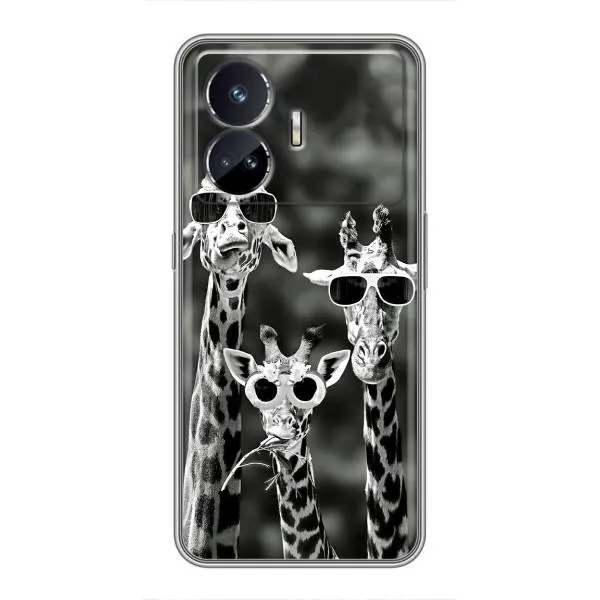 Чехол с принтом «Жирафы в очках» для Realme GT5