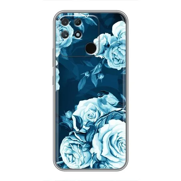 Чехол с принтом «Голубые Бутоны» для Realme NARZO 50A Чехол с принтом «Голубые Бутоны» для Realme NARZO 50A