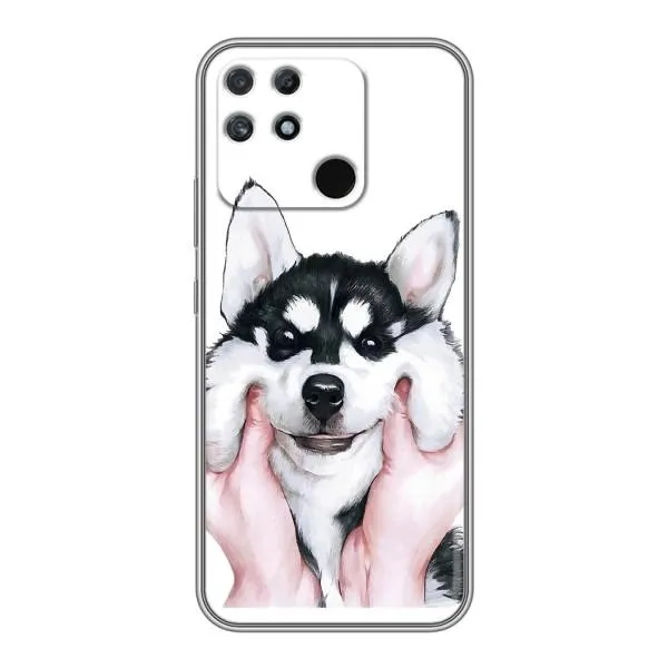 Чехол с принтом «Довольный Хаски» для Realme NARZO 50A Чехол с принтом «Довольный Хаски» для Realme NARZO 50A