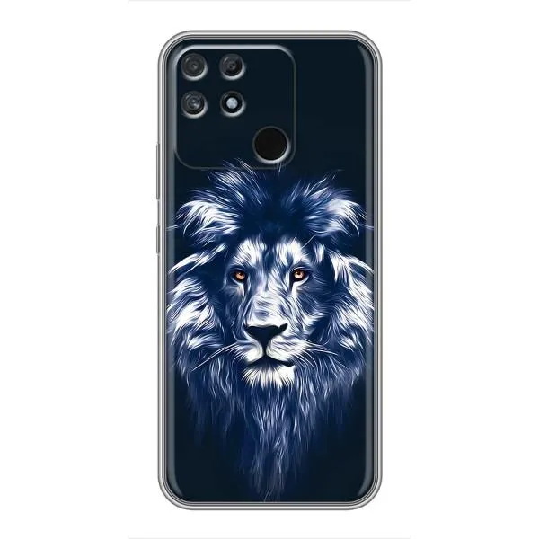 Чехол с принтом «Синий Лев» для Realme NARZO 50A Чехол с принтом «Синий Лев» для Realme NARZO 50A