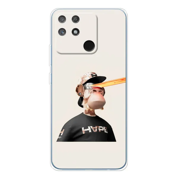 Чехол с принтом «обезьяна NFT в очках» для Realme NARZO 80 Lite 4G