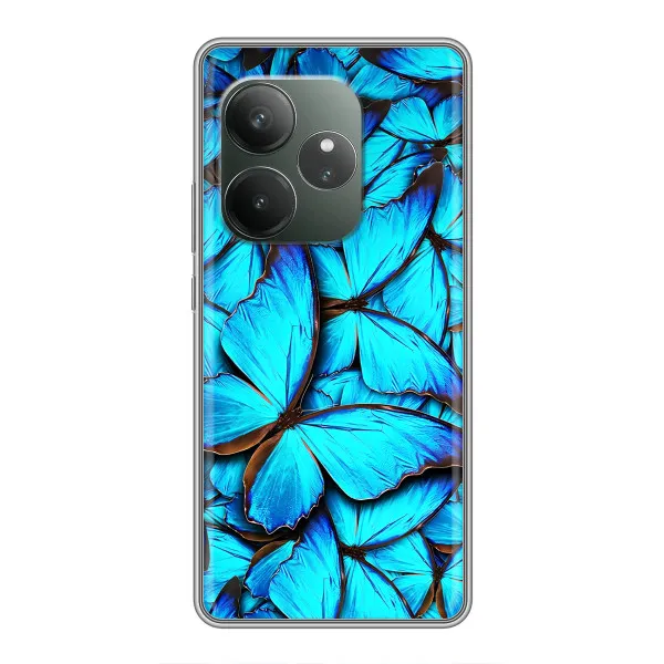 Чехол с принтом «Синие бабочки» для RealMe Neo7