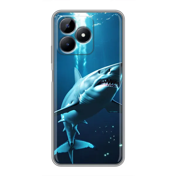 Чехол с принтом «Акула под водой» для Realme Note 50 Чехол с принтом «Акула под водой» для Realme Note 50