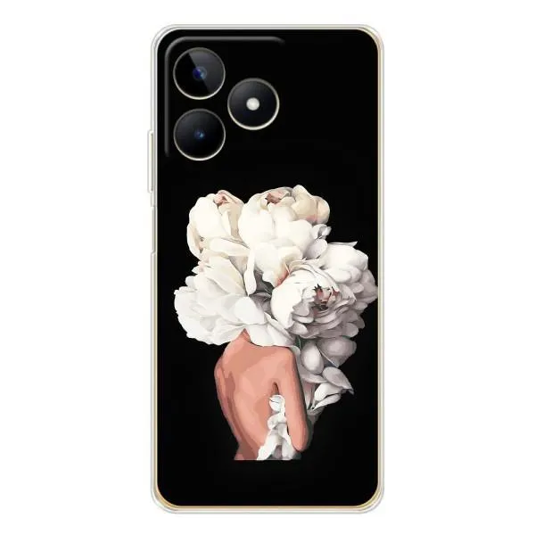 Чехол с принтом «Белые цветы» для Realme Note 60