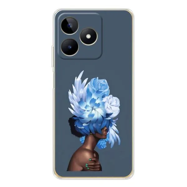 Чехол с принтом «Цветы на голове» для Realme Note 60
