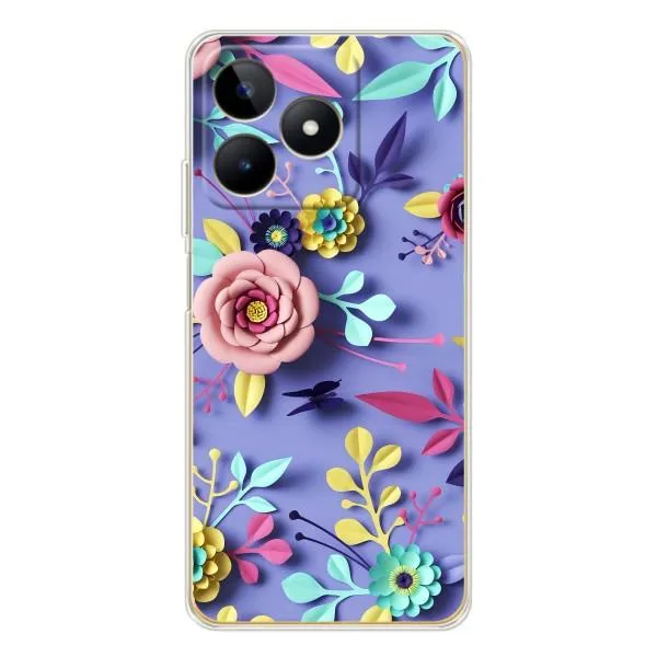 Чехол с принтом «Цветочный дизайн» для Realme Note 60 Чехол с принтом «Цветочный дизайн» для Realme Note 60