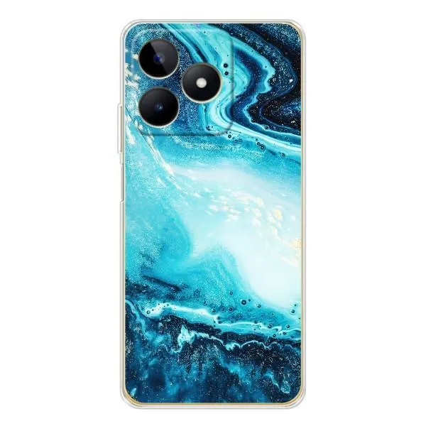 Чехол с принтом «Голубой мрамор» для Realme Note 60