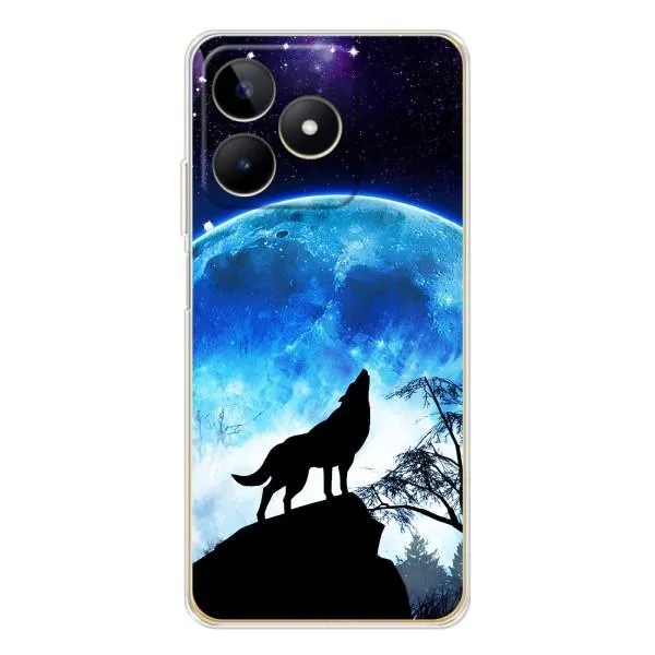 Чехол с принтом «Волк на луну» для Realme Note 60 Чехол с принтом «Волк на луну» для Realme Note 60