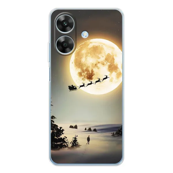 Чехол с принтом «Санта на луне» для Realme Note 60x Чехол с принтом «Санта на луне» для Realme Note 60x